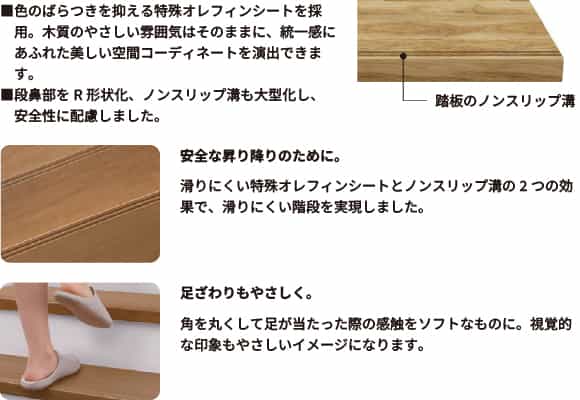 ハピア階段トレンドウッド柄